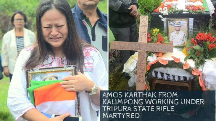 Amos Karthak from Kalimpong working under Tripura State Rifle martyred Amos Karthak from Kalimpong working under Tripura State Rifle martyred