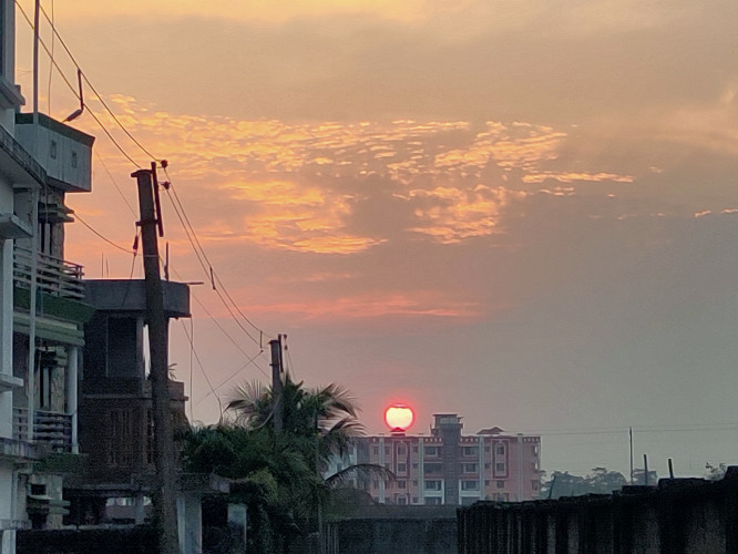 Sunset from Pintail Village, Siliguri Sunset from Pintail Village, Siliguri